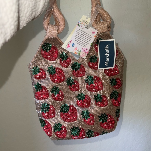 made in india Handbags - Strawberry Sequin Tote Bag